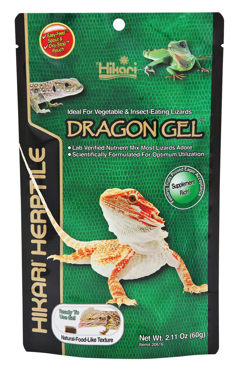 Hikari Dragon Gel: botella de 60 ml para alimentar geckos de forma rápida