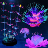 HIKTIQIW coral ventosa fluorescente, brillo suave para acuario