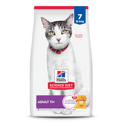 Hill's Science Diet Senior 11+ croquetas de pollo para gatos y movilidad