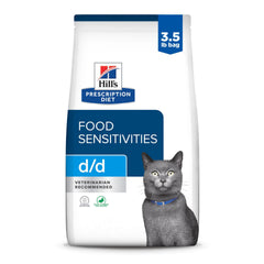 Hill's Prescription Diet d/d pato y guisante, bolsa 3.5 lb, apoyo a sensibilidades en gatos.