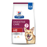 Hill's i/d para perro, bolsa de 17 libras, apoyo digestivo y absorción de nutrientes.
