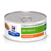 Hill's Prescription Diet Metabolic, lata de pollo: ayuda a gestionar el peso del gato.