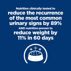 Hill's Prescription Diet Metabolic+Urinary Stress, etiqueta nutricional clara para revisar ingredientes y nutrientes.