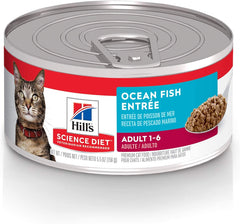 Hill's Science Diet Adult 1-6, lata de 5,5 onzas con pescado oceánico picado para músculos