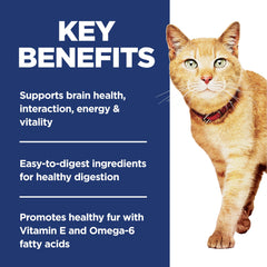 Gato comiendo Hill's Science Diet con digestión suave