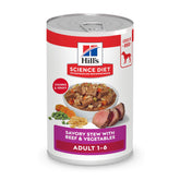 Hill's Science Diet Adulto estofado de carne y verduras en lata 12oz para perros activos