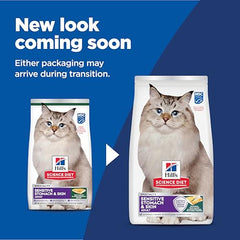 Hill's Science Diet Adulto Sensitive Stomach Skin, porciones fáciles para servir diariamente a gatos.