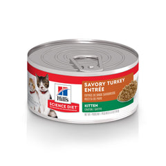 Hill's Science Diet Gatito pavo, lata 5.5 oz, nutrición diaria