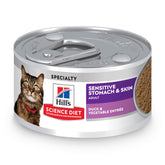 Hill's Science Diet Gato Adulto, lata frontal, pato y vegetales para paladar exigente