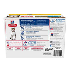 Hill's Science Diet para gatos adultos 7+ con atún, sachet de 80 g, sabor atractivo para comer.