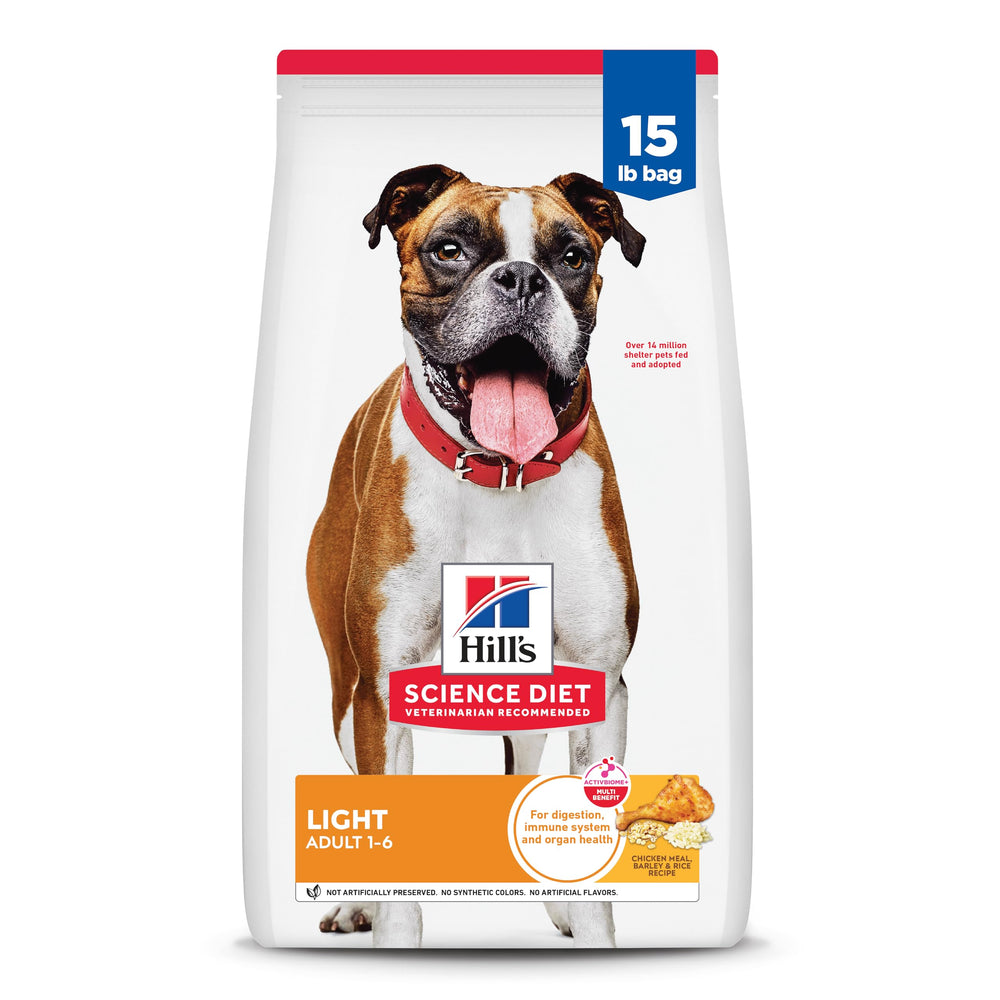 Hill's Science Diet Light para perros adultos 1-6, en bolsa, ayuda a mantener el peso