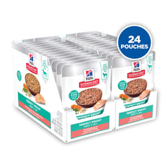 Hill's Science Diet Peso Perfecto envase de 2.8 onzas con salmón y verduras.