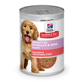 Hill's Science Diet Puppy, estómago sensible: guiso de salmón para digestión suave.
