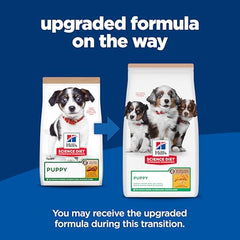 Hill's Science Diet Puppy sin maíz/trigo/soya, opción adecuada para cachorros sensibles.