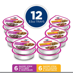 Hill's Science Diet Small & Mini, plato pollo y verduras, proteína para músculo magro