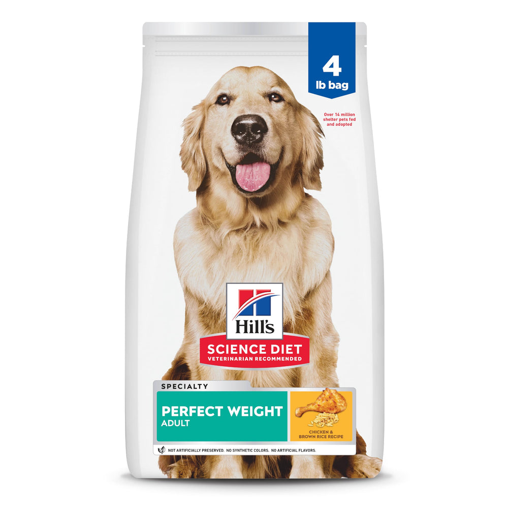 Hill's Ciencia Diet para perro adulto, peso perfecto, bolsa de 4 lb