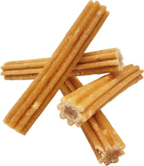 Himalayan Dog Chew Churro Yak Cheese close-up de la textura y palatabilidad.