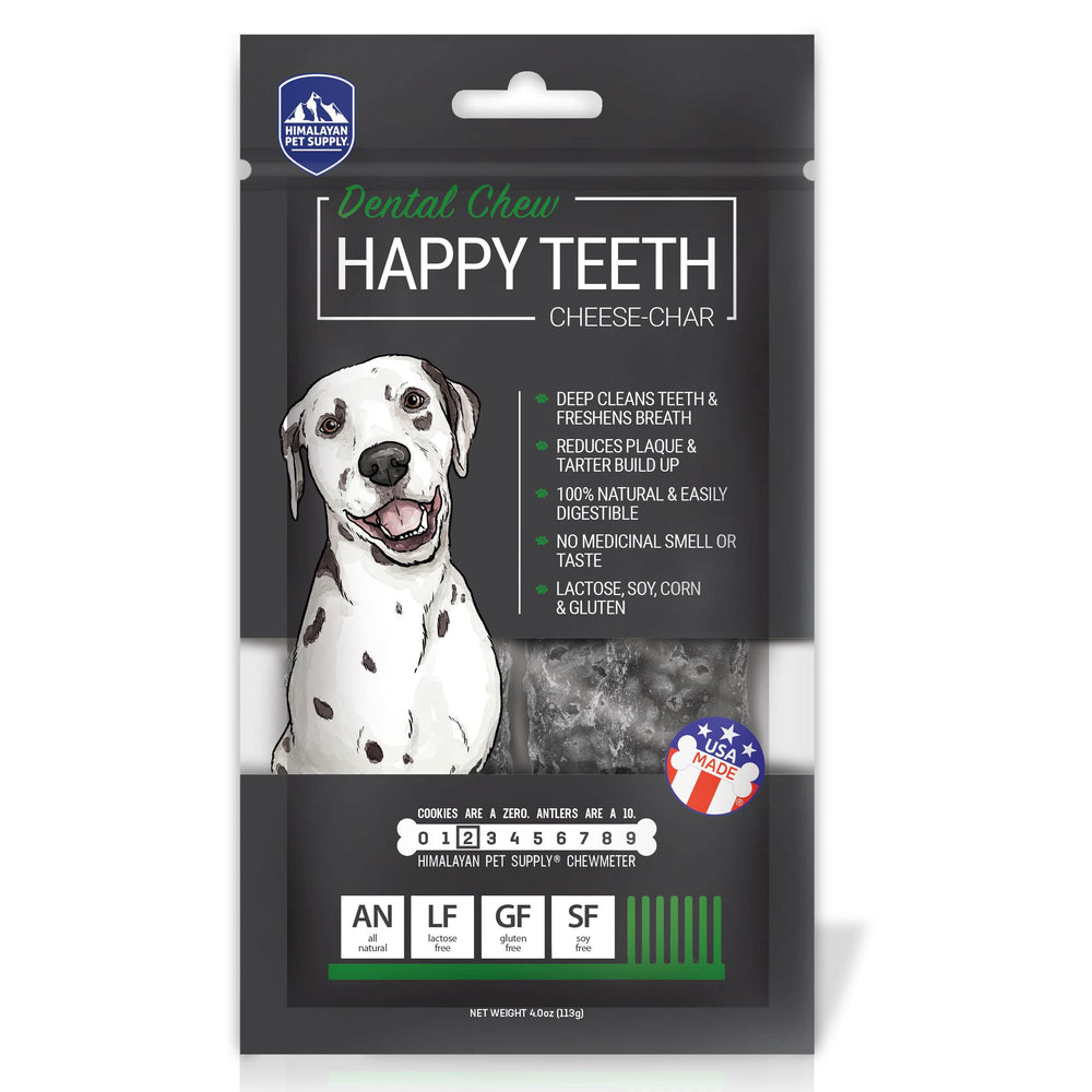 Himalayan Dog Chew Dientes Felices Queso Yak: ayuda a la higiene dental diaria