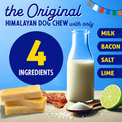 Himalayan Dog Chew: digestibilidad del queso yak original con tocino
