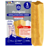 Himalayan Dog Chew: unidad grande de queso yak original con tocino para perros grandes