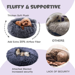 Borde elevado de la cama en forma de rosquilla Himax apoya cuello y articulaciones.