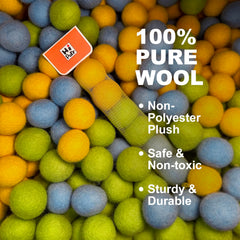 Hi Purr bola verde de fieltro, ideal para patas curiosas y juego suave.