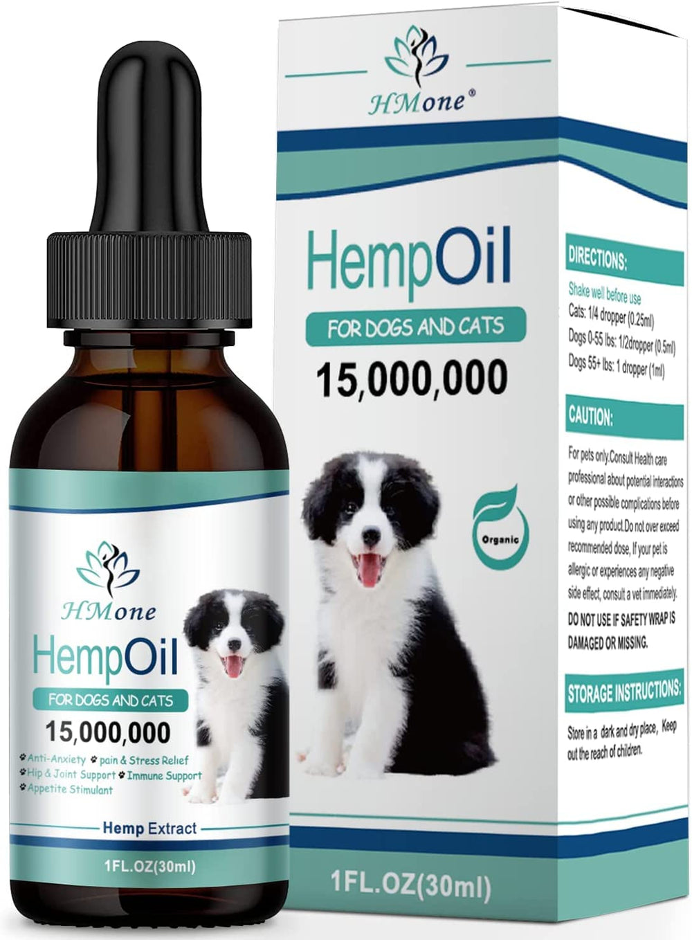 HMone Aceite para perros y gatos, envase gotero, ayuda a nutrir piel y pelaje.
