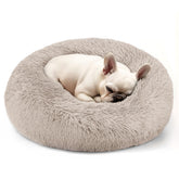 Hoewina cama para perro pequeño, donut frontal para descanso cómodo y seguro.