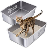 Holintan caja de arena en acero inoxidable, dos unidades, ideal para reemplazo diario.
