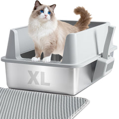 Caja Holintan de arena en acero inoxidable con tapa XL, resistente y fácil de limpiar.
