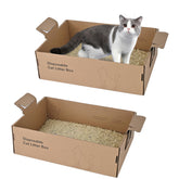HomeGroove disposable cat litter box folded for travel and compact storage