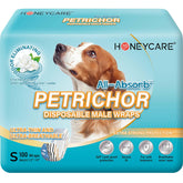 Honey Care All Absorb Petrichor Wrap, empaque exterior visible, protección lista para el paseo diario
