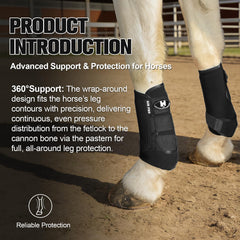 Horntack botas espinilla con perforaciones para enfriamiento durante entrenamiento.