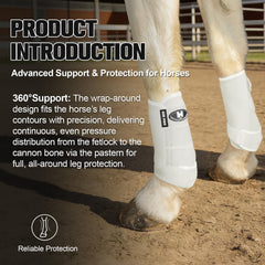 Horntack botas espinilleros caballo blanco trasero forro suave disipación de calor