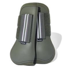 Horze Adepto botas de tendón, frontal abierta, protección ligera para saltos