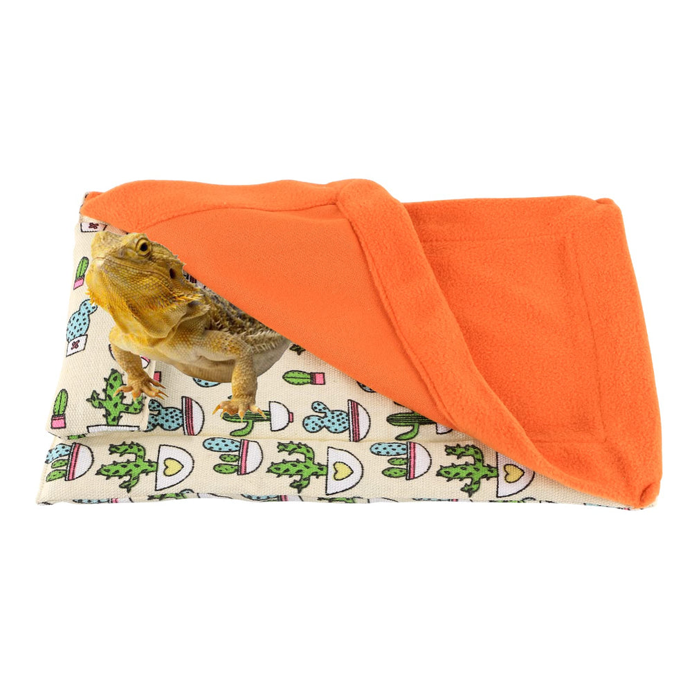 Cama para dragón barbudo de HOSUKKO en naranja, descanso cómodo en terrario