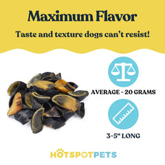 Hotspot Pets envase reutilizable con cascos de vaca para conservar frescura.