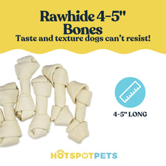 Paquete de 20 huesos rawhide de Hotspot Pets para perros activos