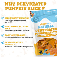 Hotspot Pets proceso deshidratado lento, conserva sabor y nutrientes de la calabaza.