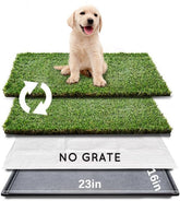 HQ4US 4LEGS: bandeja con césped artificial 23x16 para perros, uso cómodo en casa.