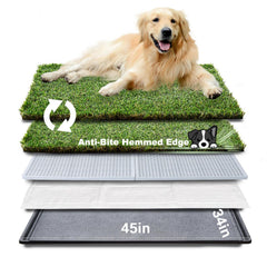 HQ4US 4LEGS: grama artificial extragrande para perros grandes, uso diario.