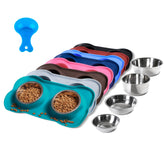 Hubulk cuencos de acero inoxidable para agua y comida, duraderos para uso diario.