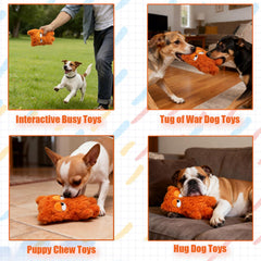 Juguete HUGEME para perro con juego de tira y afloja seguro y divertido.