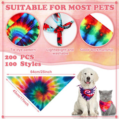Bandanas Huhumy colores vibrantes para perros, juego completo para looks festivos.