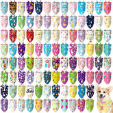 Bandanas de Pascua Huhumy para perros, 150 piezas, ideal para fiestas y paseos.
