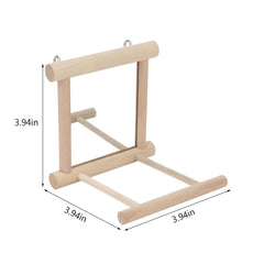 Hypeety columpio para pajaro de madera, facilita descanso y recreo