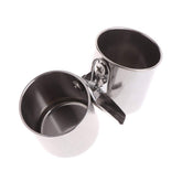 Hypeety doble cuencos de alimento y agua en acero inoxidable para loro seguro