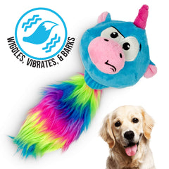 Hyper Pet Doggie Pal Unicorn peluche interactivo que vibra para activar curiosidad.