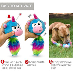 Hyper Pet Doggie Pal Unicorn peluche suave para caricias y juego.