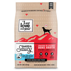 Bolsa de I AND LOVE AND YOU, 10-25 libras, comida para perros con res y batata.